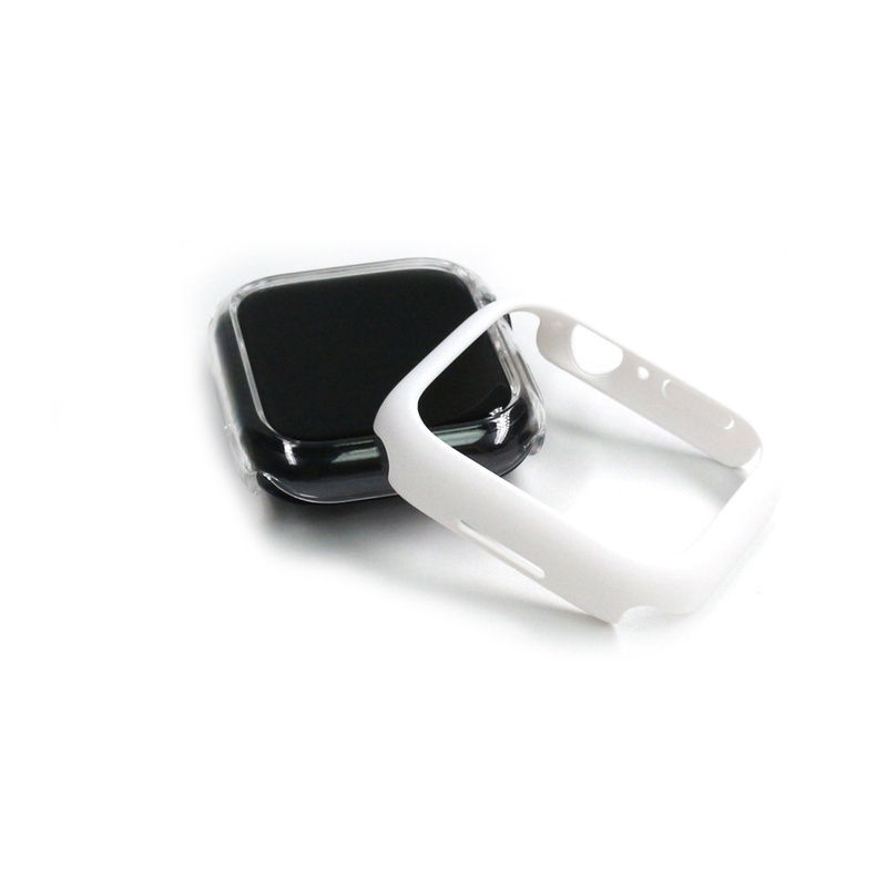 Ốp Điện Thoại PC Siêu Mỏng Màu Kẹo Cho apple watch series 7 6 SE 5 4 3 45MM 41Mm