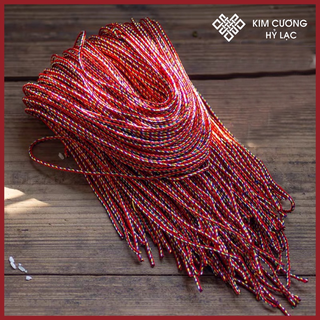 Chỉ Ngũ Sắc [Kim Cương Hỷ Lạc] Tết Vòng Tay Combo 2-5M