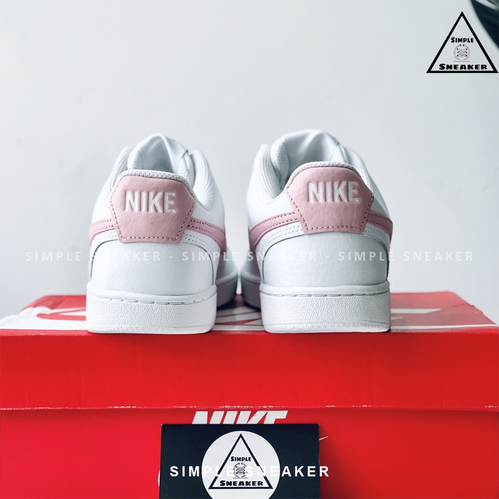 Giày Nữ Court VisionHÀNG CHÍNH HÃNGNike Court Vision White Pink- Giày Sneaker Thể Thao Nữ [CD5434 110]- Simple Sneaker
