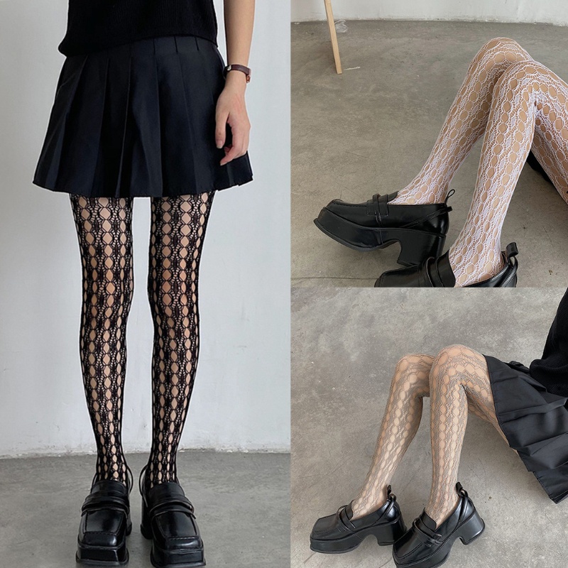 Youyo Quần Tất Lưới Xuyên Thấu Phong Cách Harajuku Quyến Rũ Dành Cho Nữ