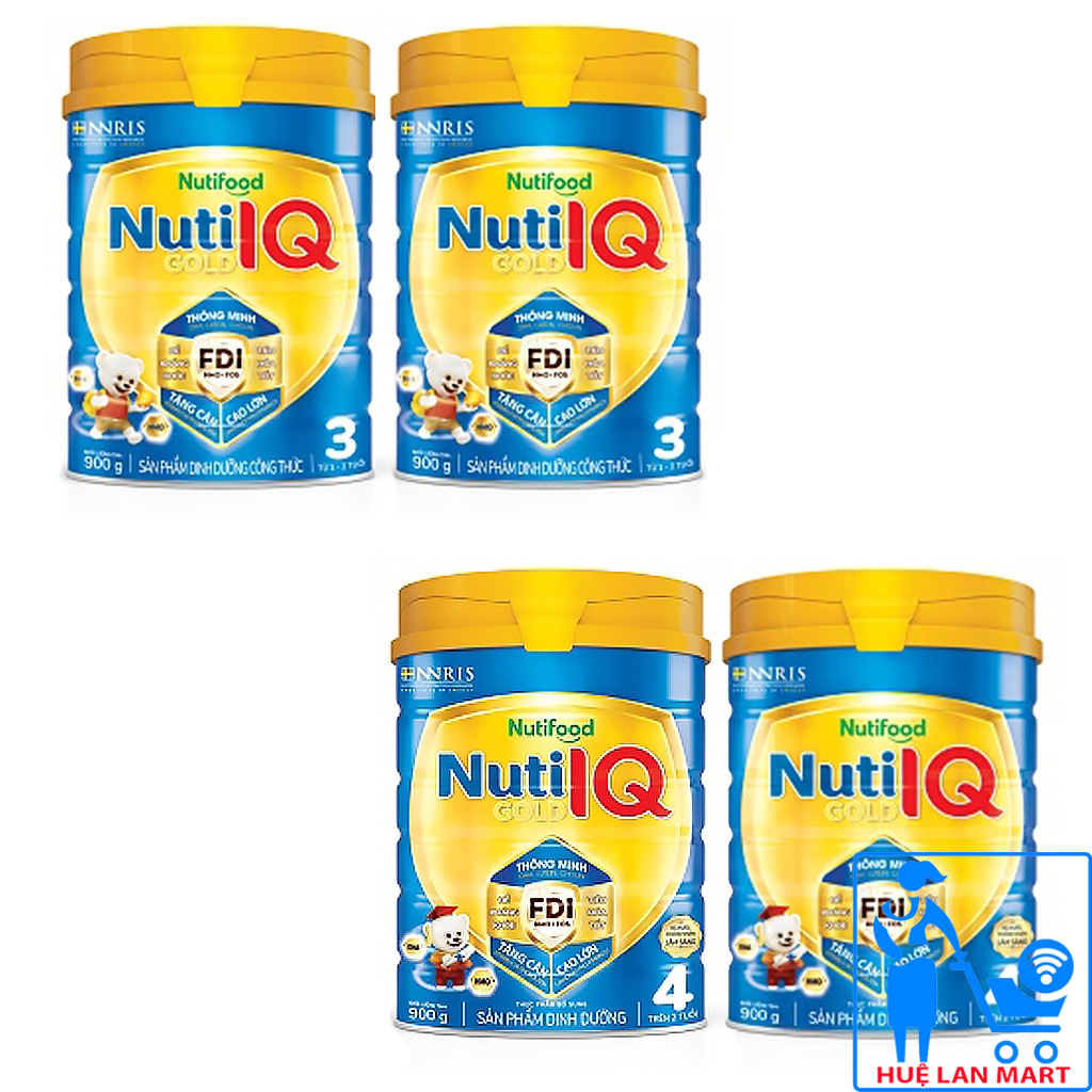 Combo 2 Hộp Sữa Bột Nutifood Nuti IQ Gold Step 3/4 - 900g