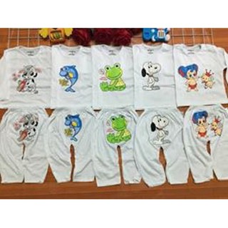 Set 5 bộ cotton dài tay cho bé