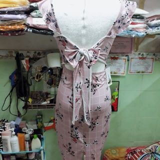 Đầm body hoa cột nơ lưng