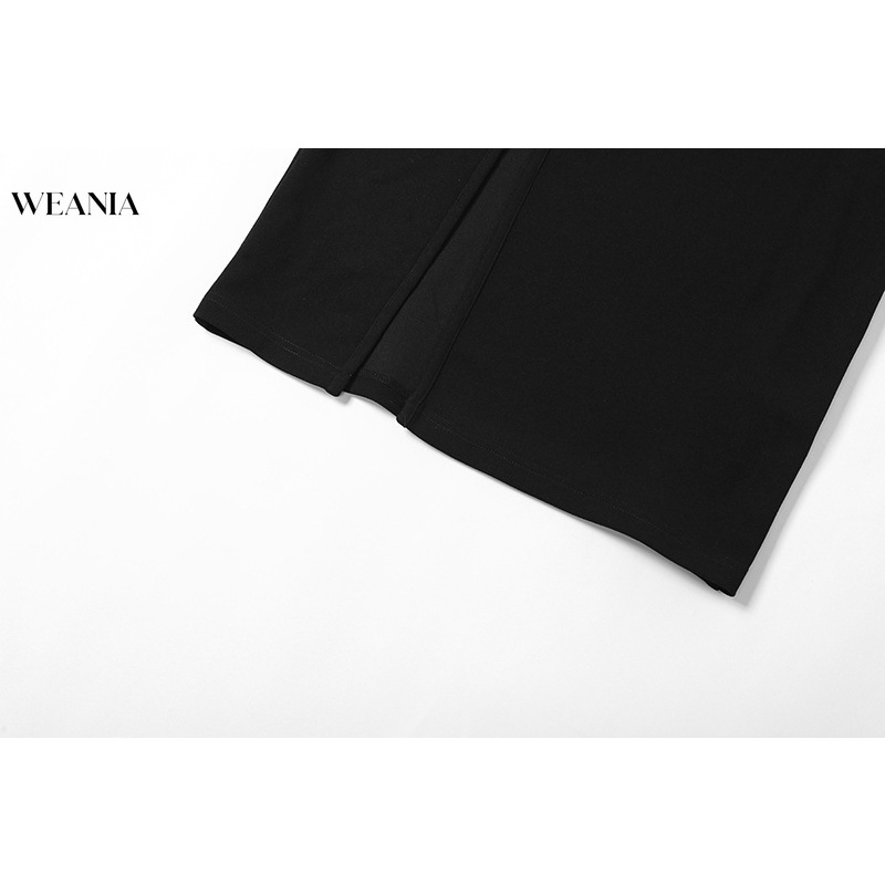 Chân Chân Váy Lưng Cao Xẻ Tà Thời Trang Đường Phố Cá Tính Cho Nữ