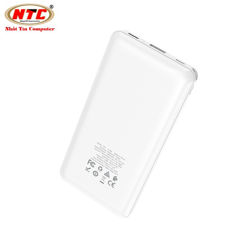 Pin sạc dự phòng không dây Hoco J50 Surf 10000mAh, lõi Li-polymer, 3 cổng input