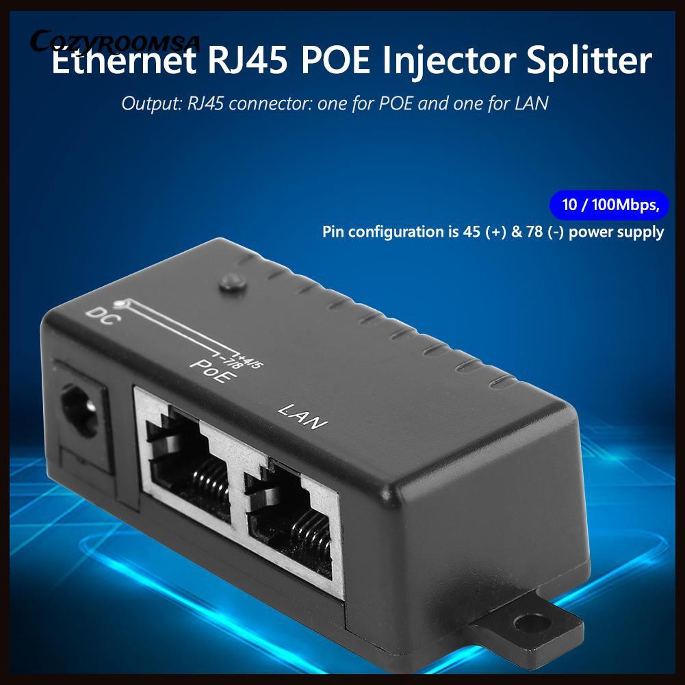 Bộ Chia Mạng Poe. 100mbps Poe Dc Rj45 Và Phụ Kiện