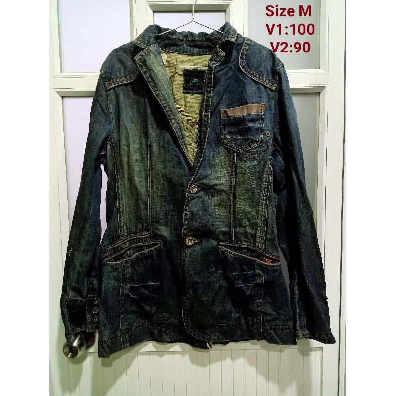 khoác vest jeans nam size M