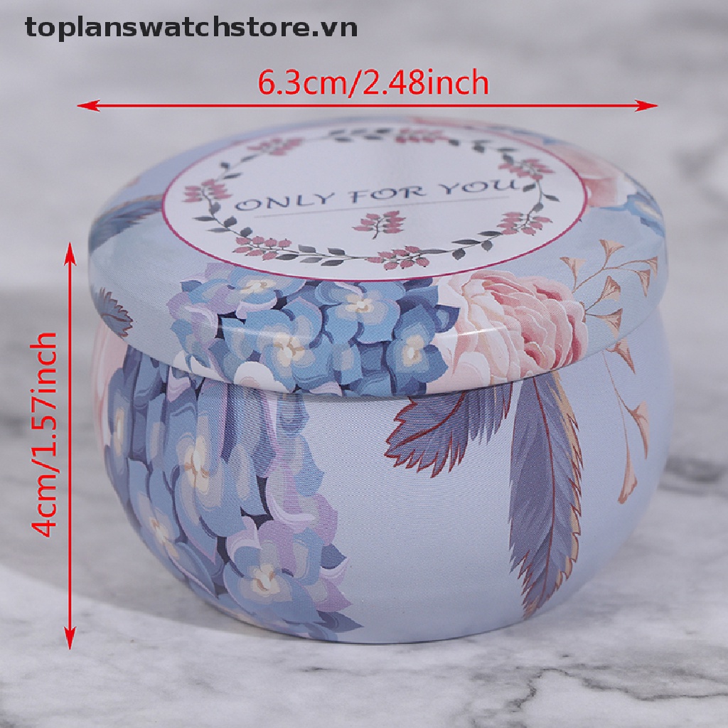 Hộp Thiếc Rỗng Đựng Nến Thơm Trang Trí Nhà Cửa / Tiệc Tùng