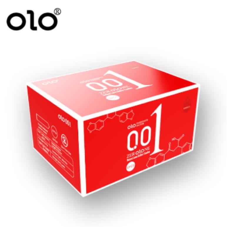 Bao cao su OLO 001 đỏ, , bcs nhiều gel bôi trơn,bcs truyền nhiệt, siêu mỏng, cảm giác chân thật
