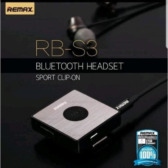 Tai Nghe Bluetooth Remax Rb-s3 Dạng Kẹp Đen