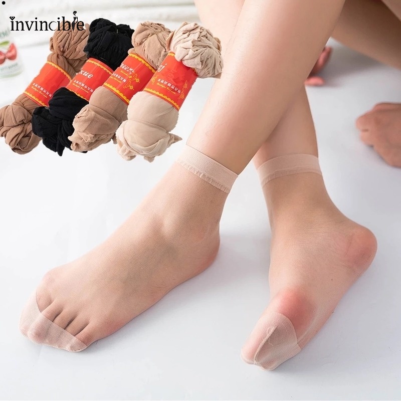 Vớ Ngắn Mỏng Trong Suốt Co Giãn Thoáng Khí Chống Mòn Cho Nữ