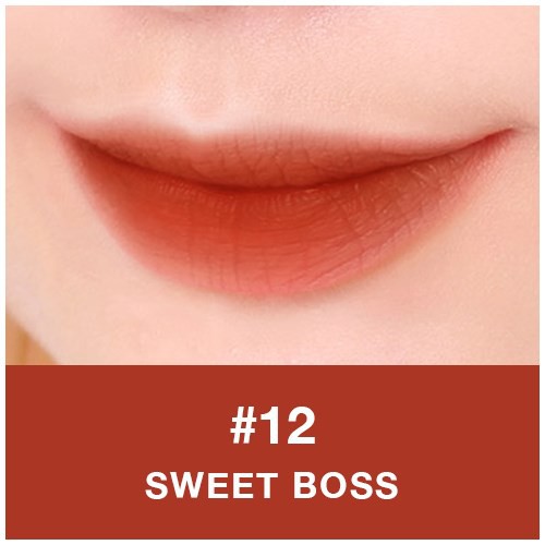 Son kem lì Bbia Last Velvet Lip Tint Màu 12 Sweet Boss (Cam cháy) Chính hãng