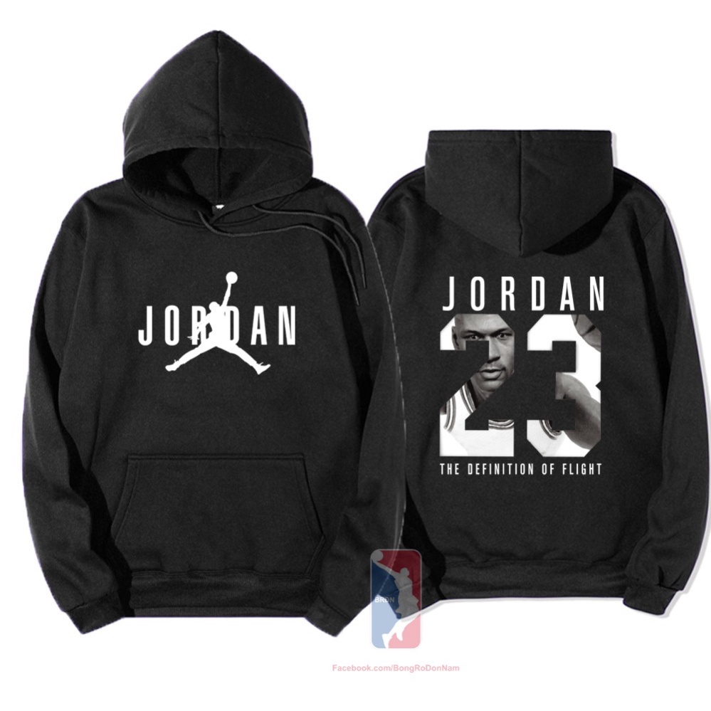 Áo Hoodie Jordan - áo khoác bên ngoài nhẵn Rổ Unisex