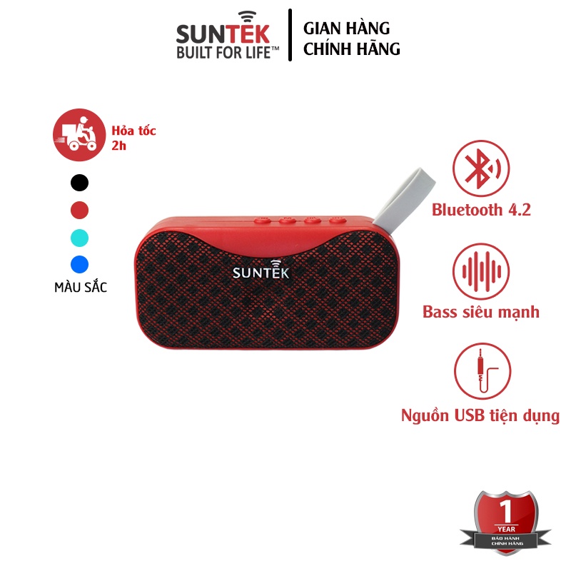 Loa Bluetooth SUNTEK BS-115 Đỏ