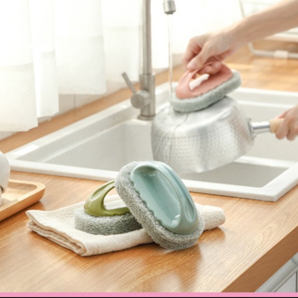 Bàn chà, bàn chải có tay cầm cọ rửa đa năng cho nhà bếp, bồn rửa, nhà tắm