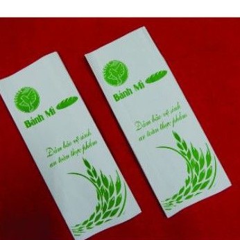 100 túi giấy bánh mì - Mẫu 02 - Xanh