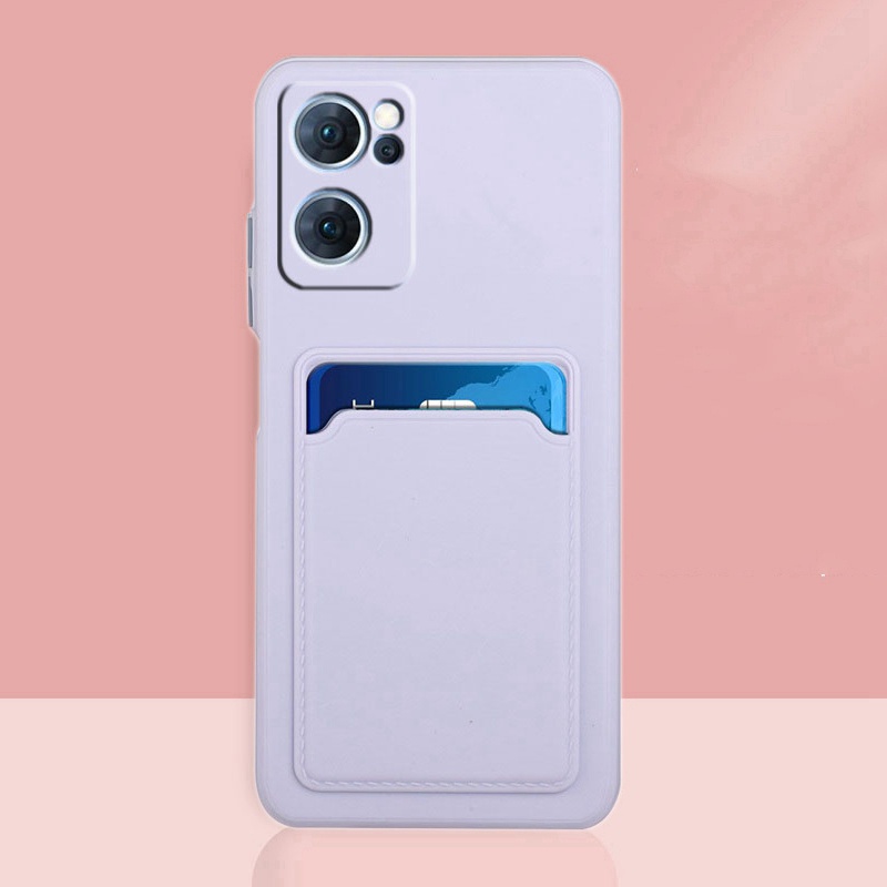 Ốp Điện Thoại Silicon Mềm Có Ngăn Đựng Thẻ Và Giá Đỡ Cho OPPO A96 A36 A76 Reno7 5G 4G Reno8 Reno 8 7
