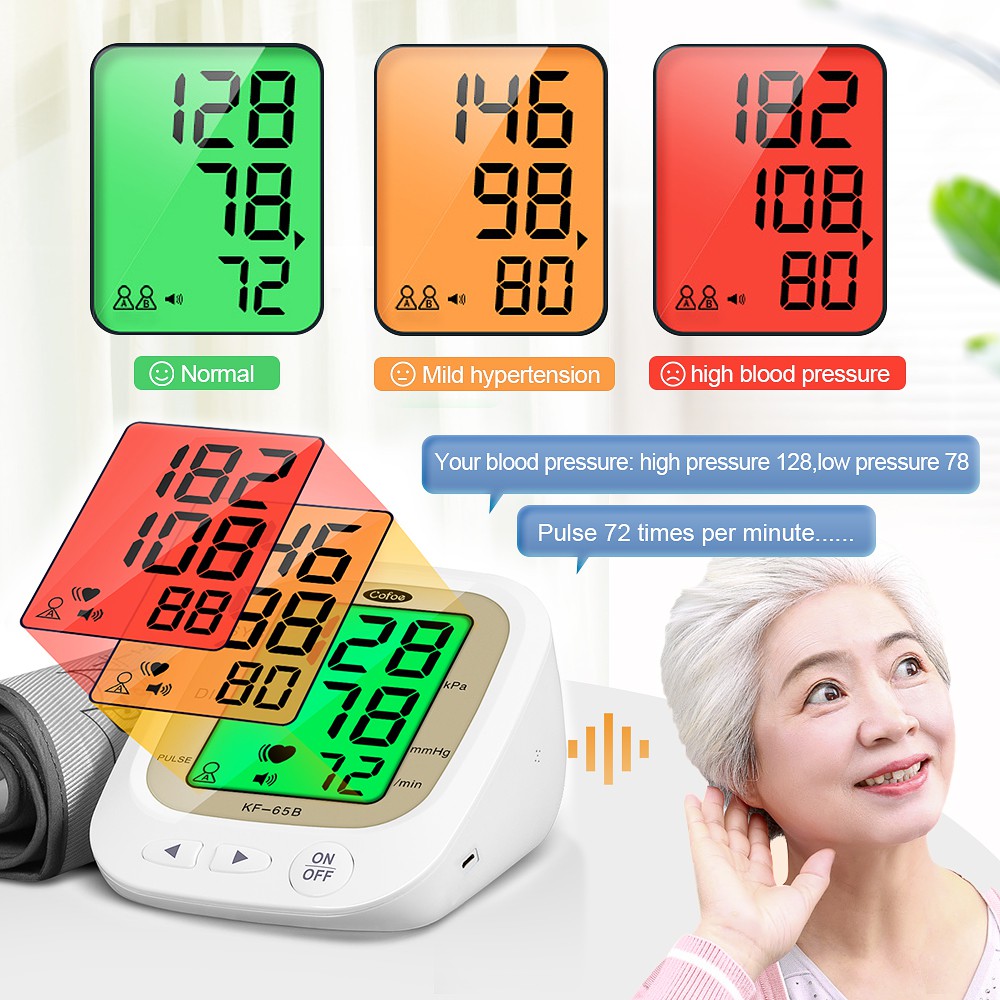 Máy Đo Huyết Áp Y Tế Qua Cánh Tay Cofoe KF-65b Dành Cho Gia Đình Có Âm Báo Và Độ Chính Xác Cao | BigBuy360 - bigbuy360.vn
