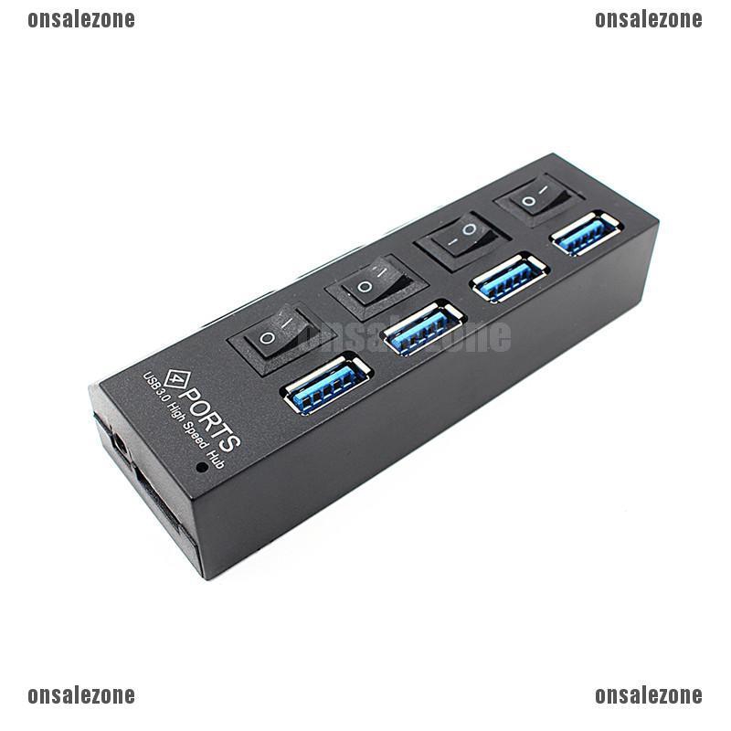 Bộ Chia 4 Cổng Usb 3.0 Có Công Tắc Bật / Tắt