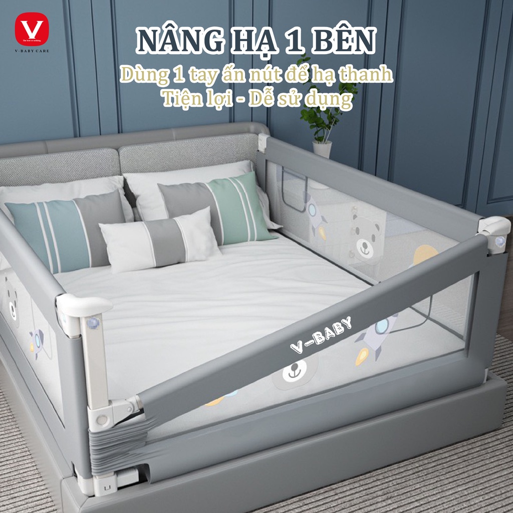 Thanh Chắn Giường V-Baby N1S Cao 105cm Hạ 1 Bên