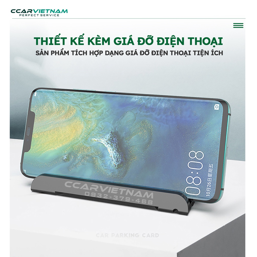 Bảng Ghi Số Điện Thoại Trên Ô Tô  - Sản Phẩm 2 in 1 Kiêm Giá Đỡ Điện Thoại Gắn Taplo - Phụ kiện Ccar Vietnam