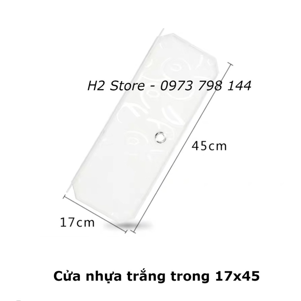 Bán lẻ cửa nhựa 17x45cm trắng trong lắp ráp tủ quần áo, chuồng quây chó mèo, kệ để đồ ( tặng 2 chốt/ tấm)