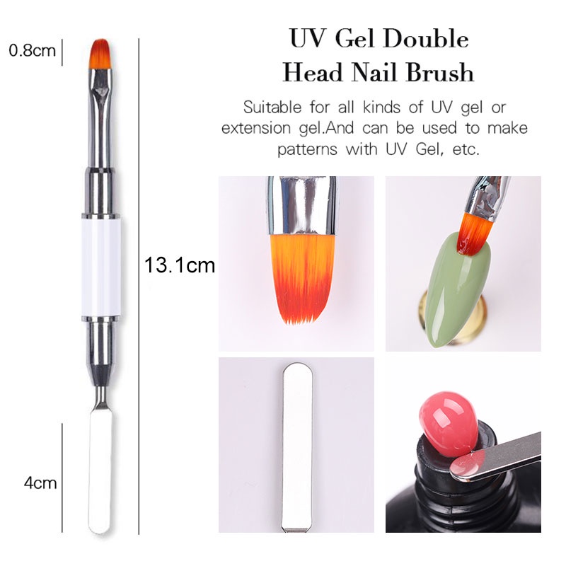 Cọ sơn móng tay UR SUGAR thiết kế hai đầu đa năng tùy chọn màu sắc