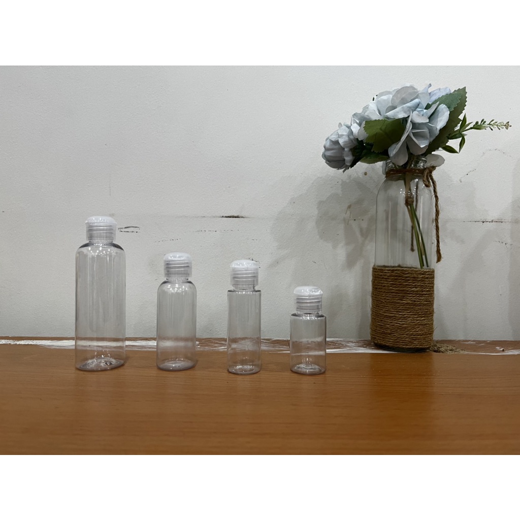Chai Nhựa Nắp Bật 20ml Trong Suốt Chiết Mỹ Phẩm, Dầu Gội, Sữa Tắm, Nước Tẩy Trang