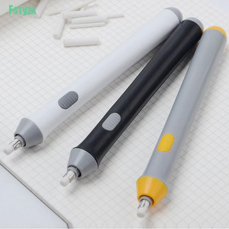 fstyzx Electric Eraser Battery Operated Automatic Pencil Eraser Kit w/ 22 Refills Gift