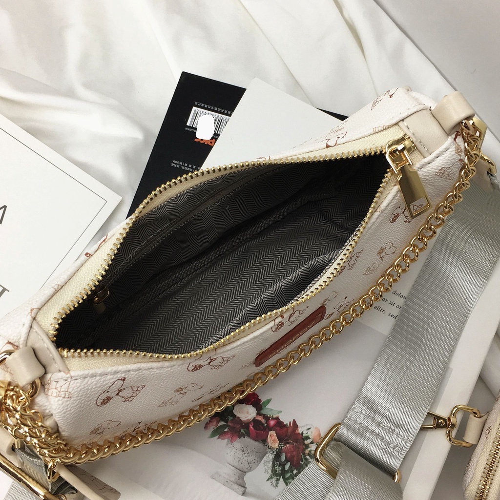 Túi đeo chéo Snoopy kèm ví nhỏ đẹp phong cách trẻ trung dễ thương hot trend CV28