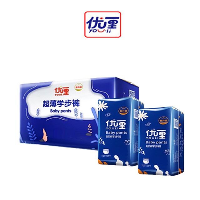Tã/ Bỉm YOULI Xanh Size S104/M92/M88/L84/XL80/XXL72/XXXL68 (1 thùng) hàng có tem phụ