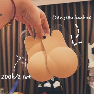 [ HCS - SALE XẢ KHO ] Set 2 miếng dán nâng ngực tai thỏ siêu chắc