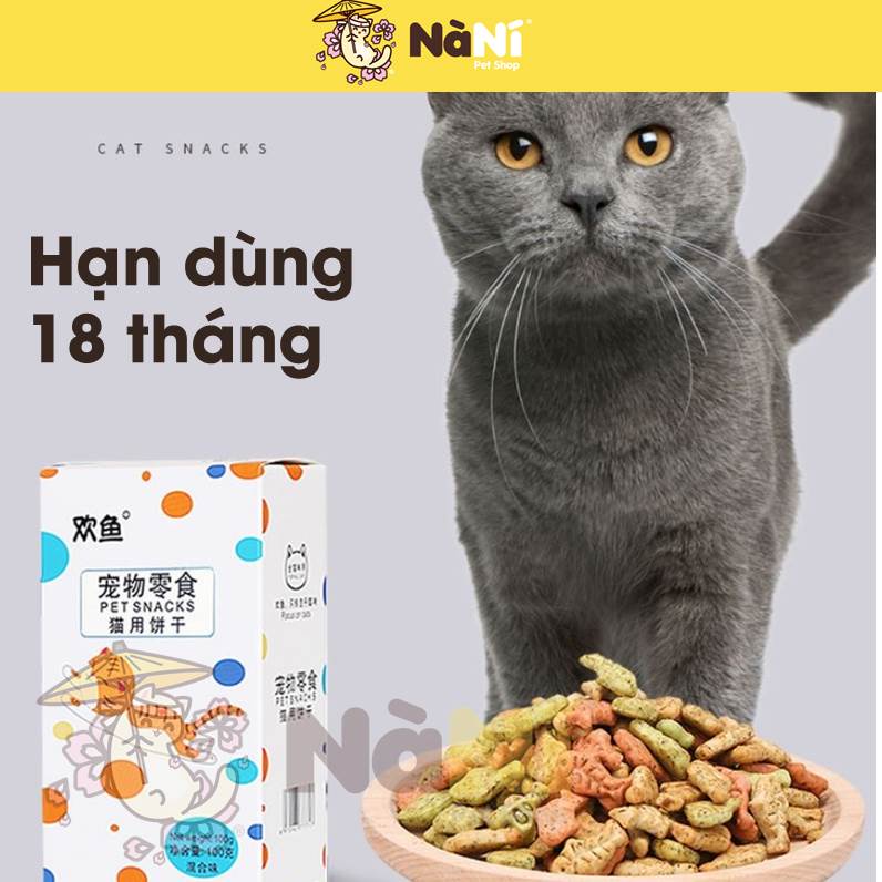 Bánh thưởng Catnip siêu ngon hộp lớn cho mèo, Snack cho mèo 3 vị - Hộp bự siêu tiết kiệm Nà Ní Pet Shop