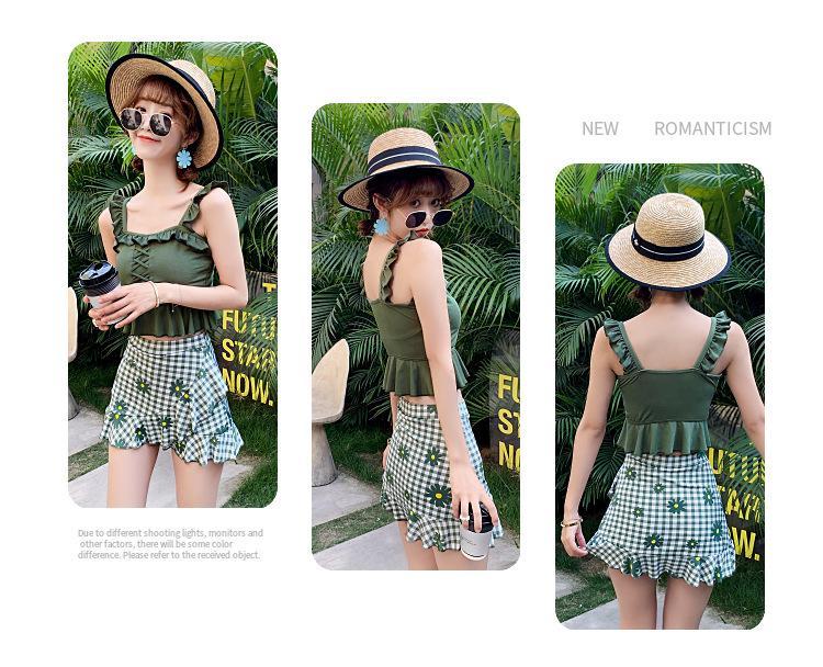 Bộ Đồ Bơi In Họa Tiết Lá Cây Phong Cách Hàn Quốc Cho Nữ | BigBuy360 - bigbuy360.vn