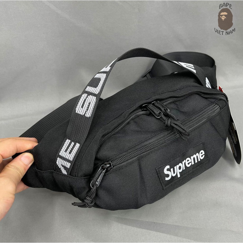 [Ảnh thật+FREESHIP] Túi Đeo Chéo Supreme, Túi Supreme Bao tử 2 màu Đen, Đỏ Waist Bags Bape VN