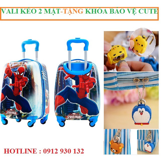 [MUA 1 TẶNG 01] Vali kéo trẻ em hai mặt [người nhện- spiderman] - siêu nhẹ- BẢO HÀNH 2 NĂM