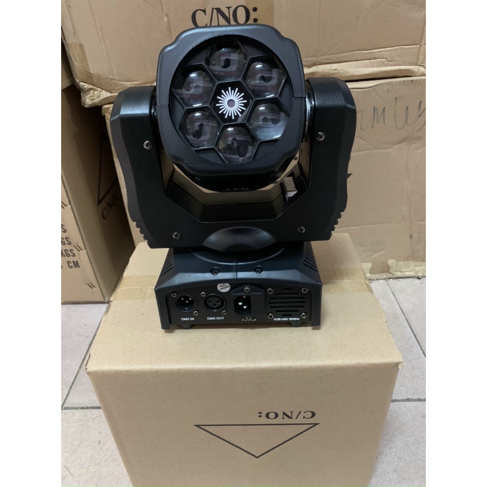 #ĐÈN MOVING 6 MẮT LED MINI + LASER XOAY ĐẢO#