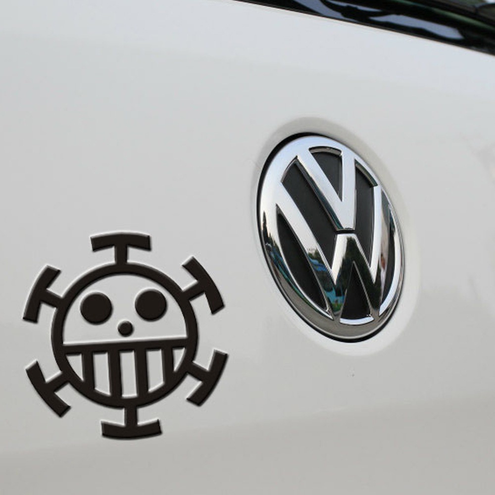 Miếng Dán Trang Trí Nắp Bình Xăng Xe Hơi / Xe Máy / Điện Thoại Họa Tiết ONE PIECE Màu Phản Quang