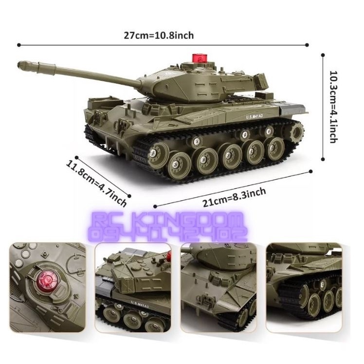 Xe Tăng điều khiển từ xa JJRC Q85, mô phổng các chuyển động và có âm thanh như xe thật