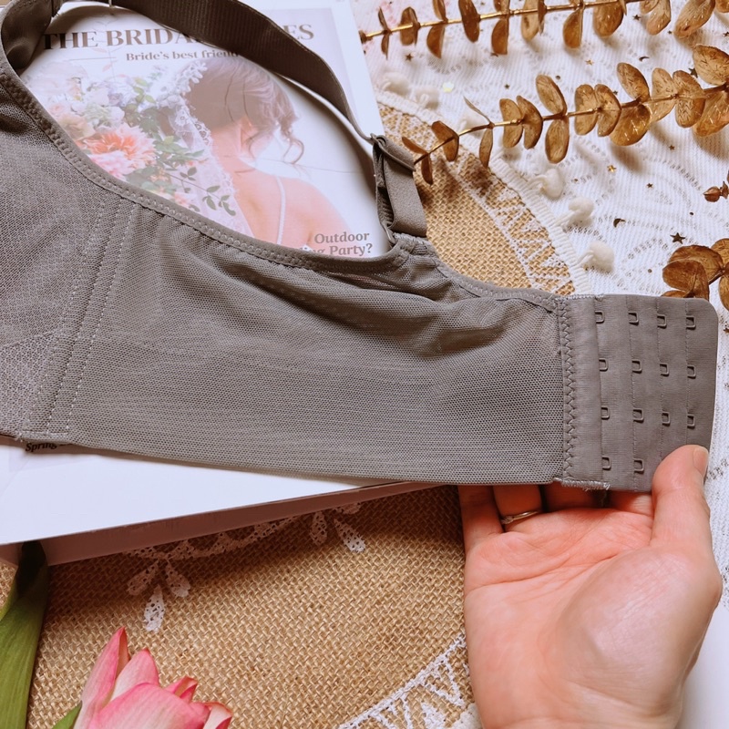 Áo lót định hình bản to nâng ngực không gọng chống chảy xệ cho người ngực to, ren mềm mại, cố định ngực tốt
