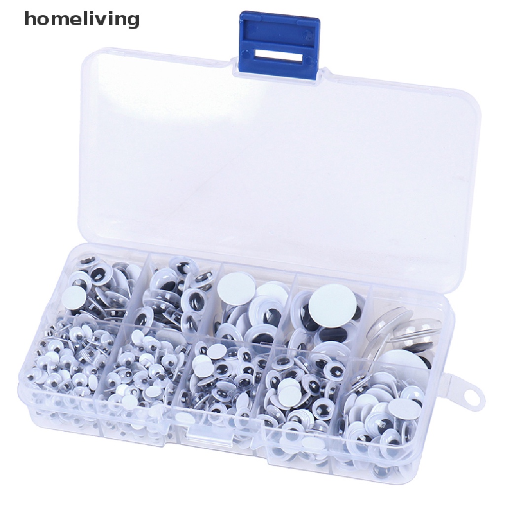 homeliving Self-adhesive mixed eyes for toys doll googly wiggly eyes diy accessories .