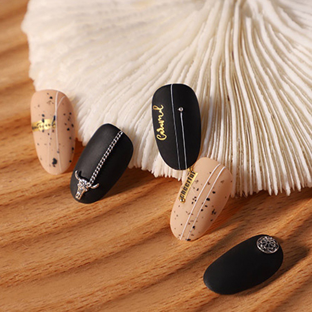 Miếng Dán Trang Trí Móng Tay Hình Chữ Cái Tiếng Anh Chống Thấm Nước Phong Cách Nhật Bản