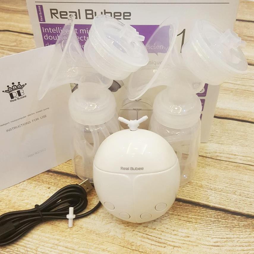 Máy Hút Sữa Điện Đôi REAL BUBEE Nhiều Cấp Độ Hút, Có Chế Độ Massage