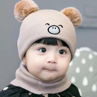 Mũ len kèm khăn cổ cho bé - lucy259