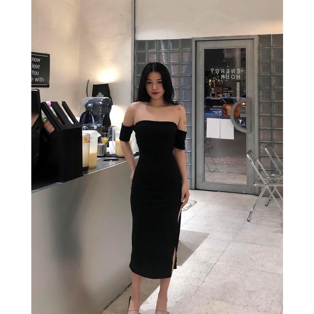 Đầm Body Xẻ Tà Trễ Vai ⚡FREESHIP⚡ Sexy, Tôn Dáng, Thích Hợp Đi Chơi, Dạo Phố,...