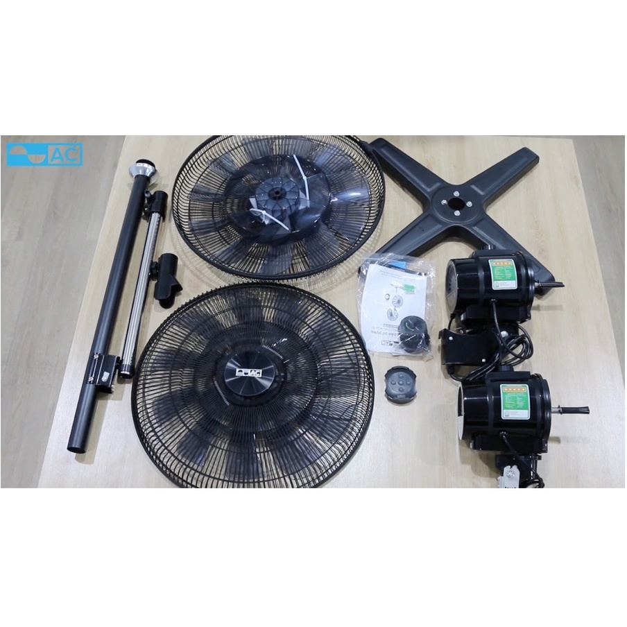 Quạt đứng công nghiệp 2 đầu AC AIS02D1818, màu đen , bảo hành 24 tháng