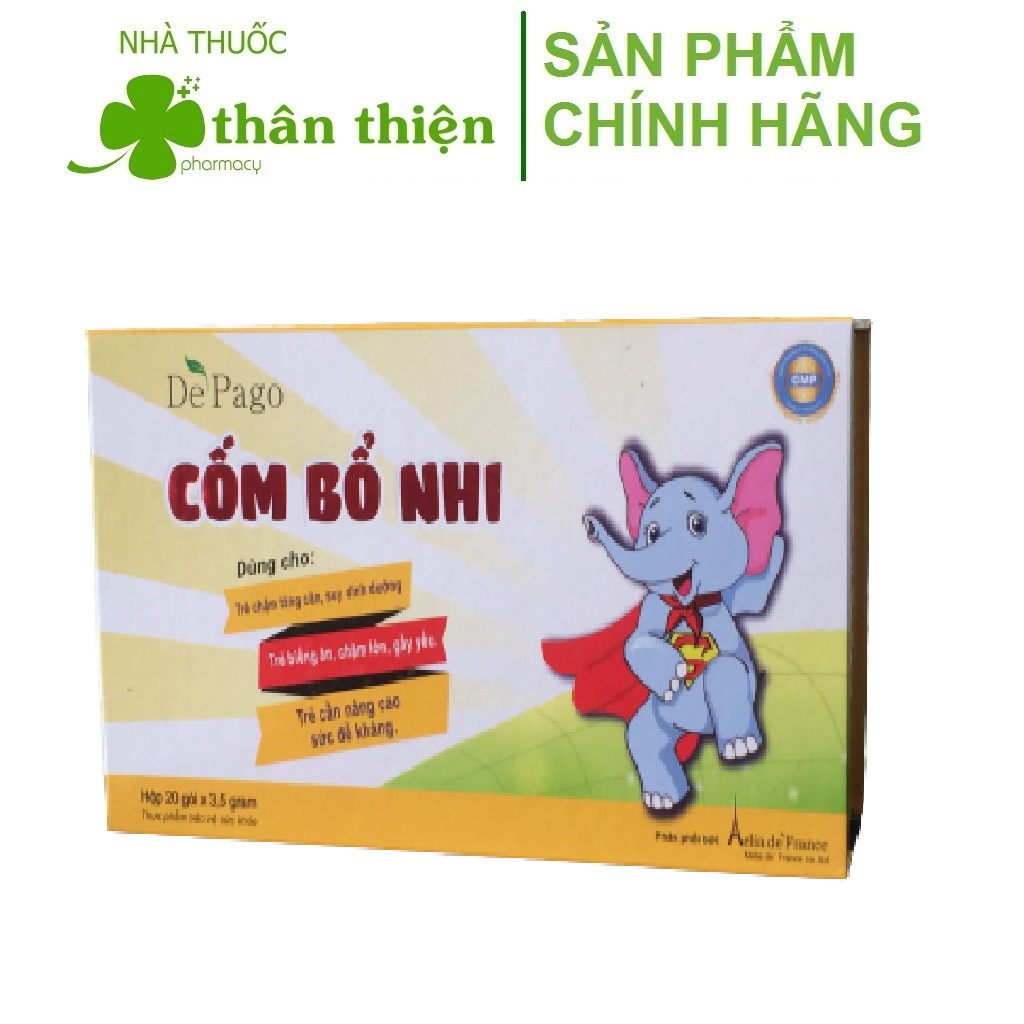 Cốm Bổ Nhi Depago- Hỗ trợ tăng cường hệ tiêu hóa và sức đề kháng,  bổ sung Vitamin, acid amin cho cơ thể (Hộp 20 gói)