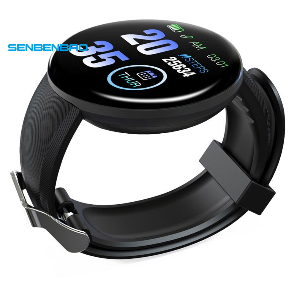 Đồng Hồ Thông Minh D18 Kết Nối Bluetooth Hỗ Trợ Đo Nhịp Tim Huyết Áp Kèm Phụ Kiện