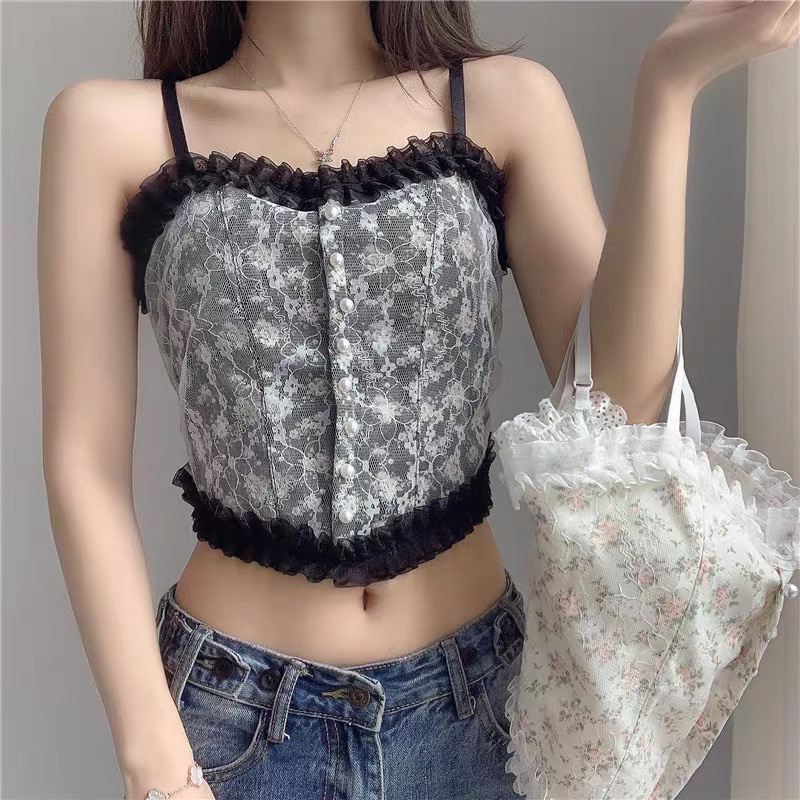 [Loại 1 Túi Zip] Áo Bra Ren Hoa Nhí Siêu Xinh Phối Viền Ren Áo Croptop Thời Trang Cho Bạn Gái Mainia Shop