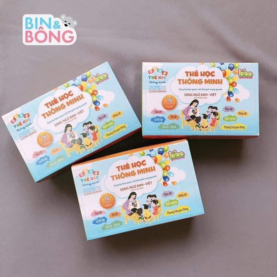 Bộ thẻ học thông minh 16 chủ đề tiếng anh và tiếng việt cho bé